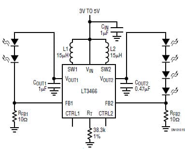 6-LEDs White LED Driver for LCD Backlighting