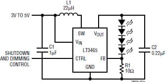 4-LEDs White LED Driver for Cellular Phone