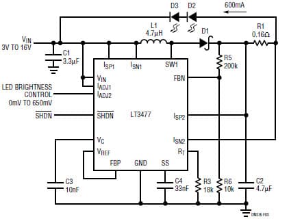 2-LEDs High Powered LED Driver for Automotive Lighting