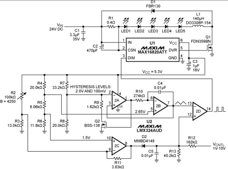 5-LEDs High Brightness LED Driver for Industrial