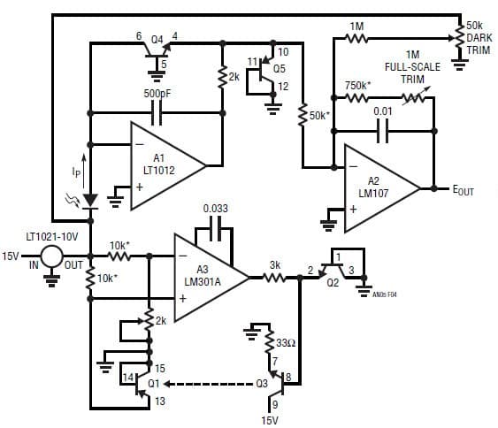 100 dB Range Logarithmic Photodiode Amplifier