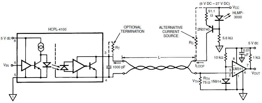 Designing with the HCPL-4100 Isolated Transmitter Current Loop Optocoupler