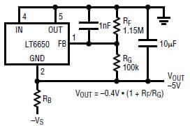 Typical Configuration as -0.4V to -18V Shunt Reference