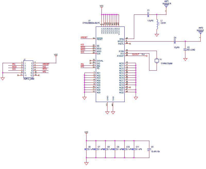 AN5031 Wireless USB LR Printed Application Circuit