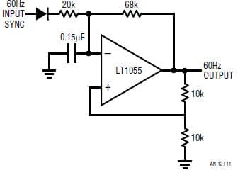 Synchronized Oscillator Based LT1055 Op-Amp