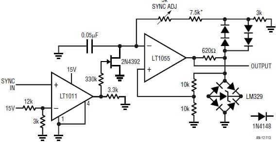 Reset Stabilized Oscillator Based LT1055 Op-Amp