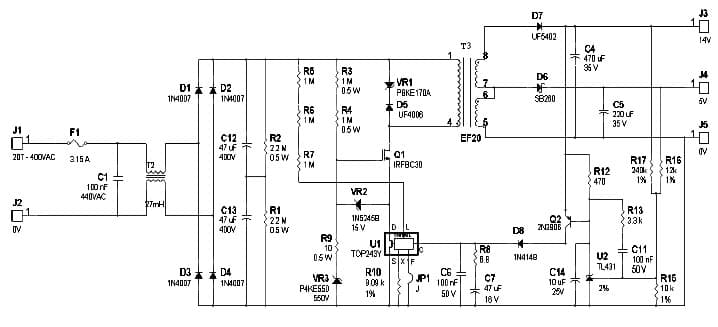 DER-105, 19.3W Wide Range Flyback Power Supply Using TOPSwitch-GX TOP243Y