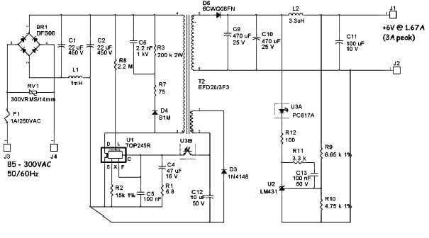 DER-107, 10W Compact Power Supply using TOP245R