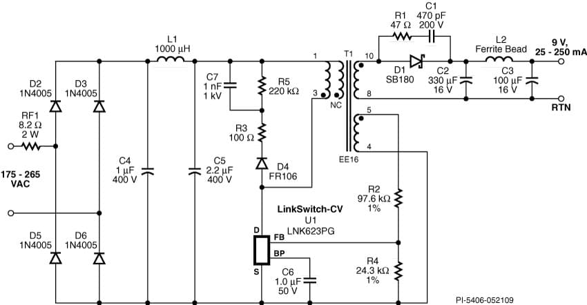 DER-214, 2.25W Low Cost Cooktop Controller Using LNK623PG