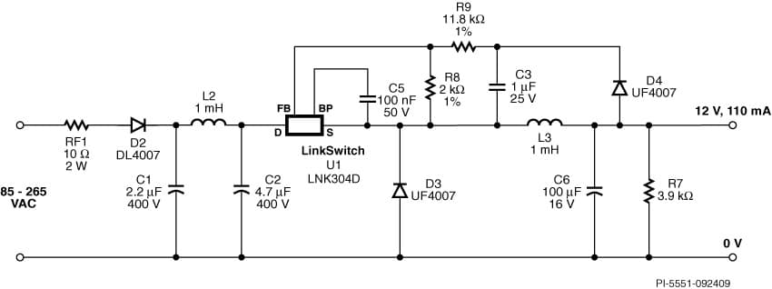 DER-231, 1.32W Power Supply Reference Design Using LNK304DG