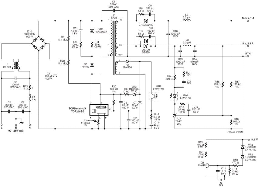 DER-235, 27W Power Supply Reference Design Using TOP266EG