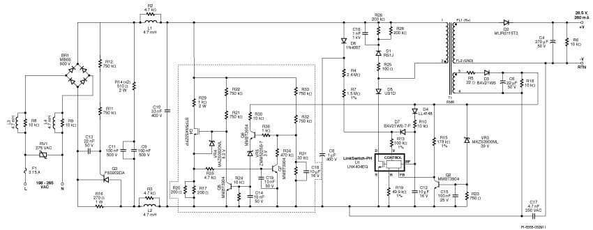 DER-269, Broad TRIAC Dimmer Capability 6.9W LED Driver Using LinkSwitch-PH LNK404EG