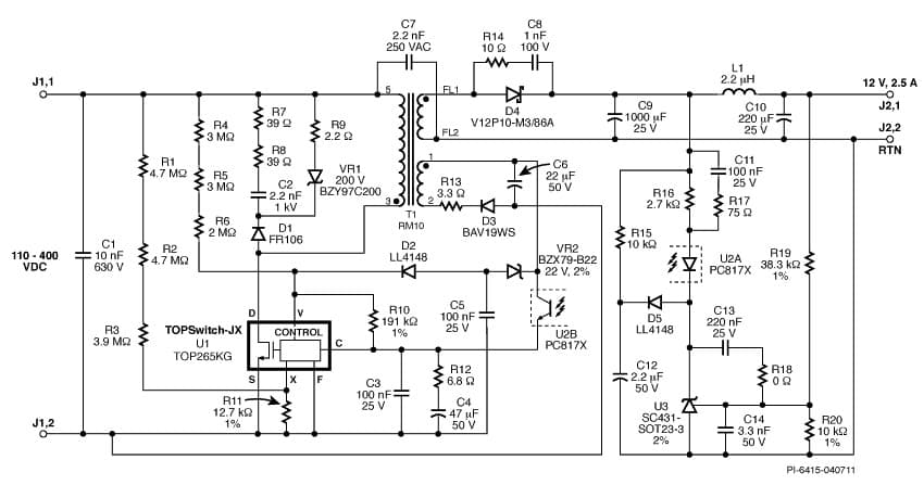 DER-275, High Efficiency 30W Standby Power Supply Using TOPSwitch-JX TOP265KG