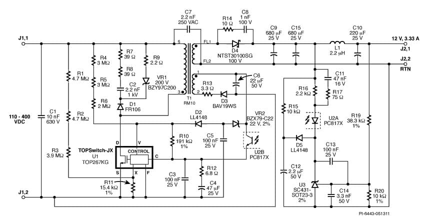 DER-276, High Efficiency 40W Standby Power Supply Using TOPSwitch-JX TOP267KG