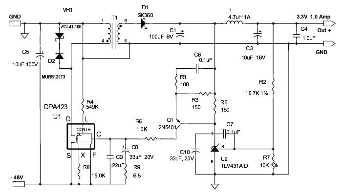 DER-30, 3.3W Non-isolated Flyback Converter Reference Design Using DPA423R