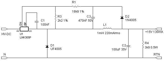 DER-47, 2W Non-isolated Power Supply using LNK305P