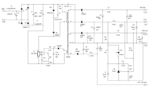 DER-5, 11W Power Supply Reference Design Using TNY267P