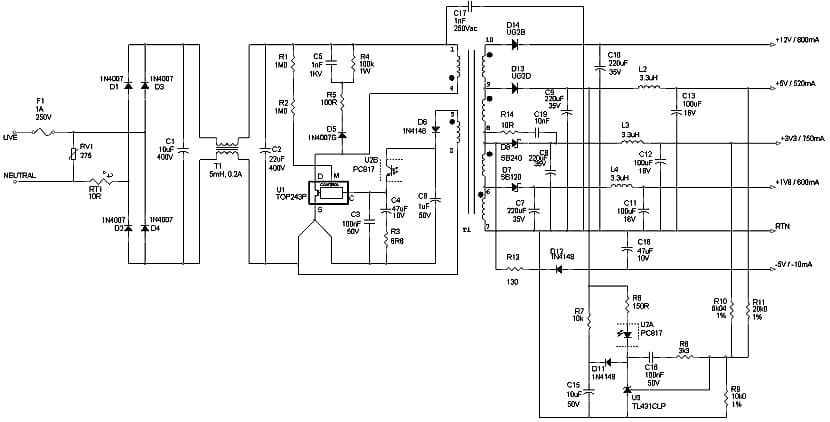 DER-51, 16W Power Supply Reference Design Using TOP243P