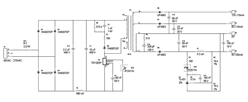 DER-52, 3.9W Power Supply Reference Design Using TNY263P