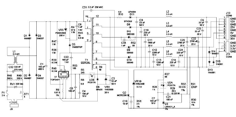 DER-98, 41W (53Wpk) Power Supply Reference Design Using TOP246Y