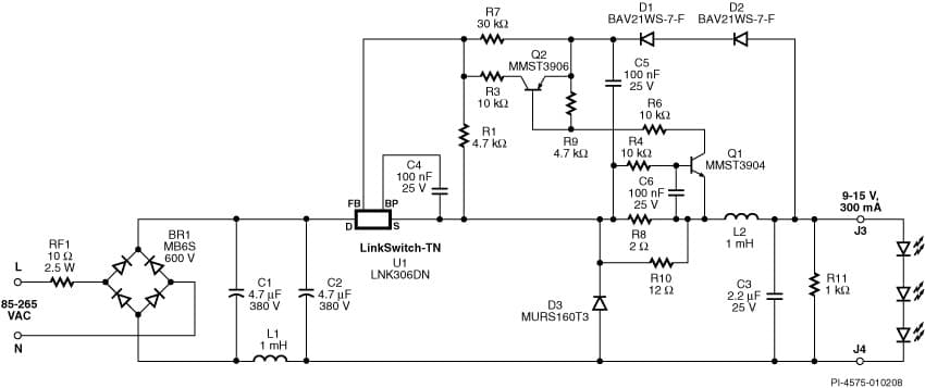 DI-131, LNK306DN, LED Driver for Halogen Light Bulb Retrofit