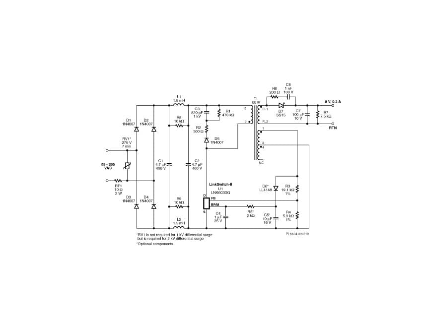 RDR-159, 2.4W Charger Reference Design Using LNK603DG