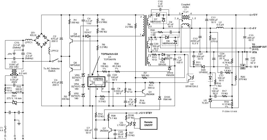 DI-30, TOP249YN, 180W PC Main SFX Supply