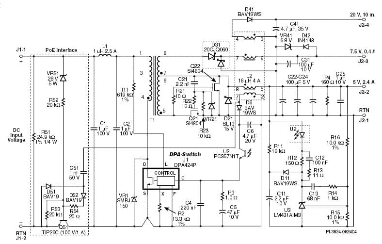 DI-70, DPA424PN, PoE Detection and Classification (Class 0) Interface Circuit