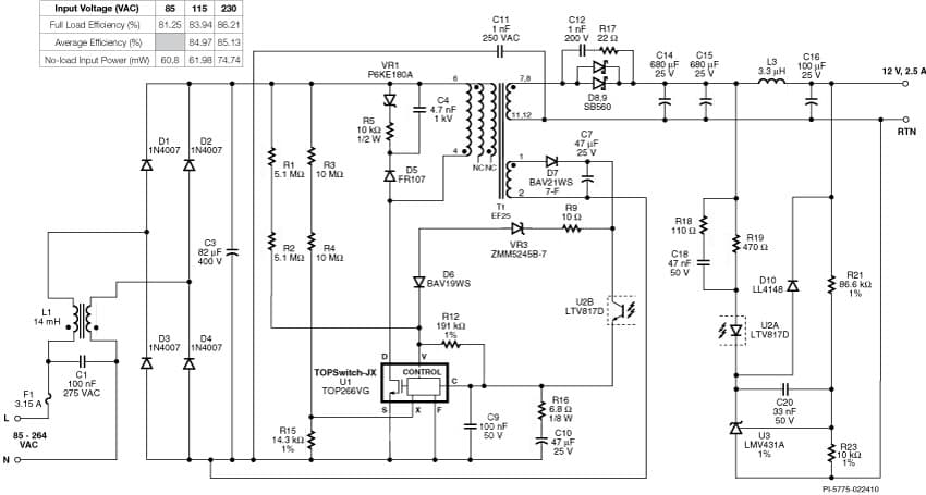 RDR-242, 30W Power Supply Reference Design Using TOPSwitch-JX TOP266VG