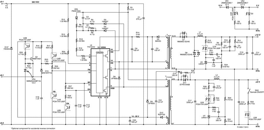 RDR-249, 14.5W Standby and 300W Main Power Supply Using Huppert's TFS762HG