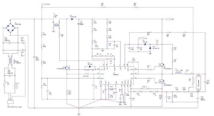 1-Lamp, 54W Electronic Ballast Lamp Driver for Electronic Ballast