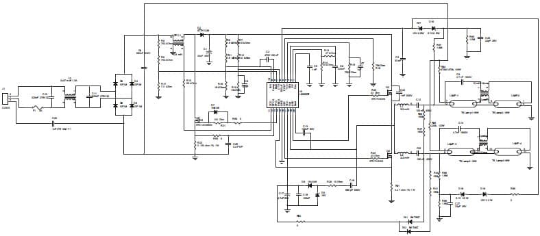 4-Lamp, 18W Electronic Ballast Lamp Driver for Lighting