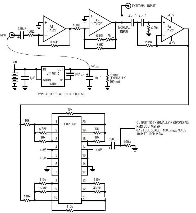 LTC1562, Filter Supplies 4th Order Butterworth low pass Characteristic