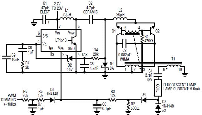 Low Input Voltage CCFL Power Supply