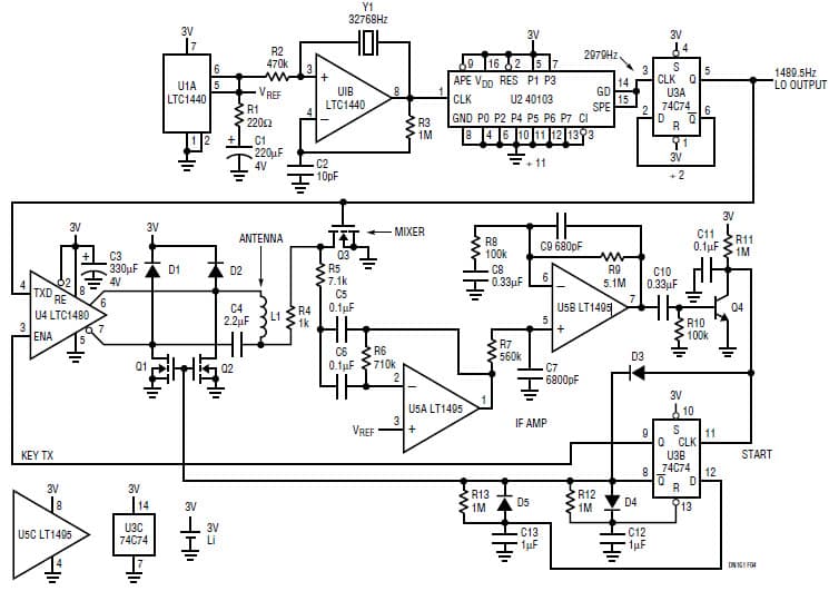 Micro-power Transponder Reference Design based on LTC1480 Ultra Low Standby Power RS-485 Transceiver