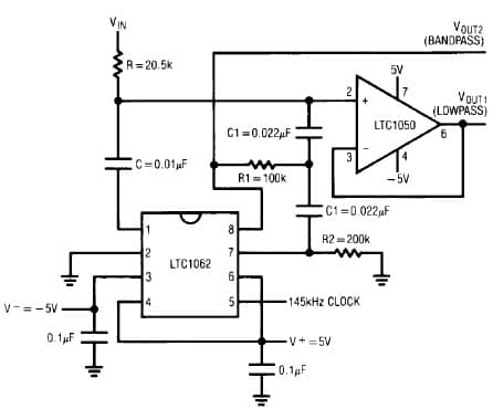 Chopper Amplifiers Complement a LTC1062 DC Accurate Low-Pass Filter