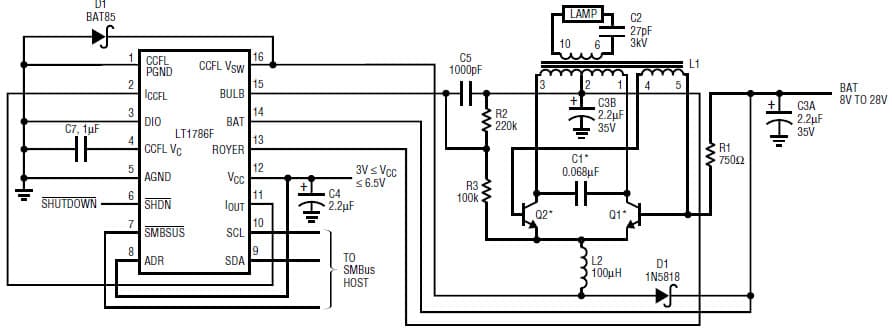 SMBus Controlled CCFL Power Supply Reference Design