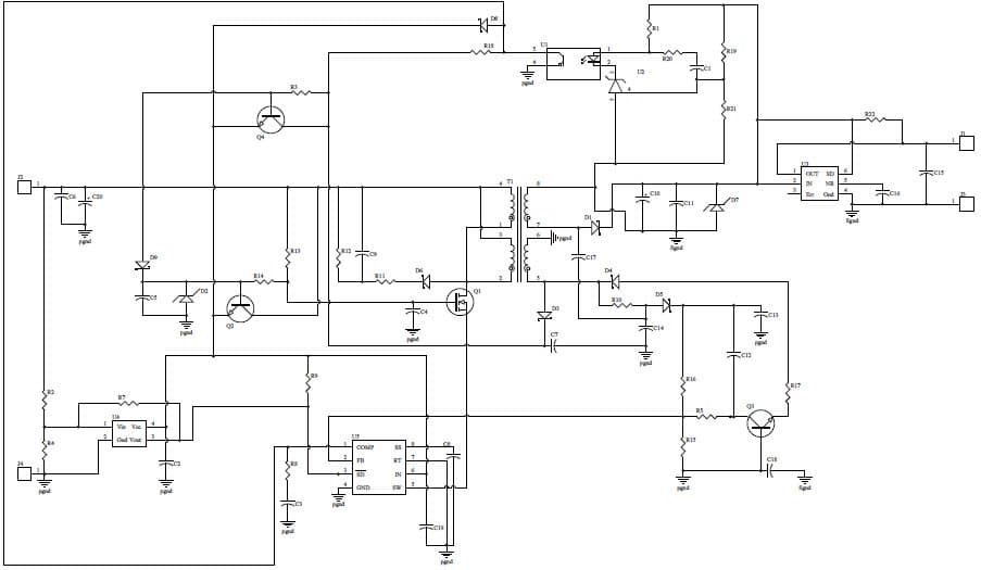 PRD1139, Isolated Flyback Converter, Input +30 - 60V, Output 5V/100mA Reference Design