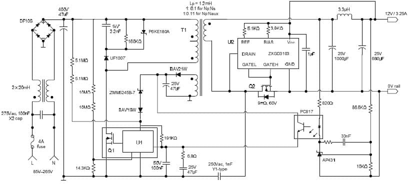 12V AC to DC Single Output Power Supply for Set-Top Box