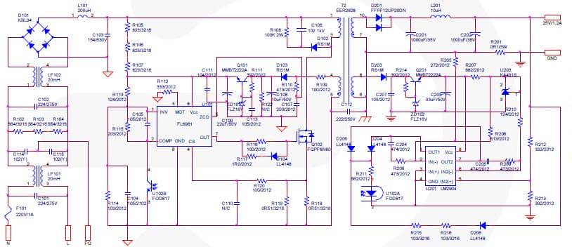 RD-L010, Reference Design for 30W, 24V AC to DC Single Output Power Supply for Illumination