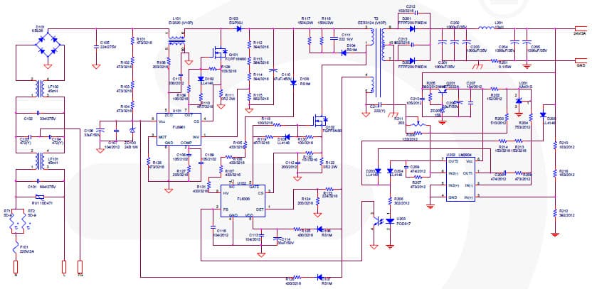 70W, 24V AC to DC Single Output Power Supply for LED Lighting