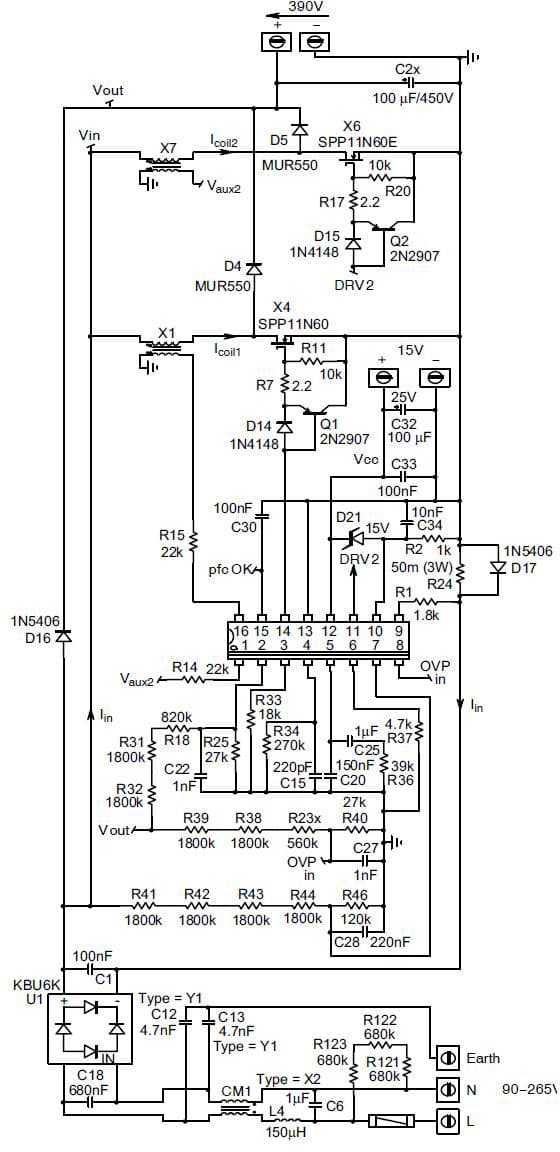 300W, 390V AC to DC Single Output Power Supply for LCD TV