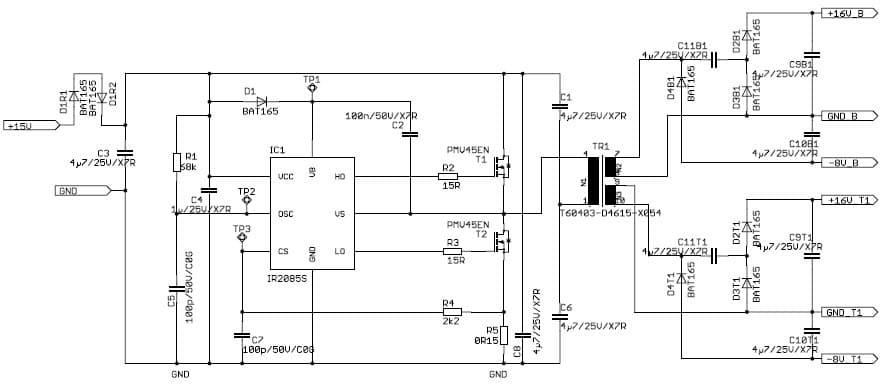 -8V, 16V DC to DC Multi-Output Power Supply for FAN Motor