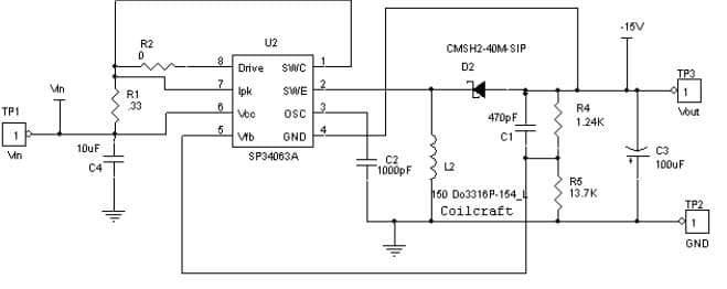 -15V DC to DC Single Output Power Supply