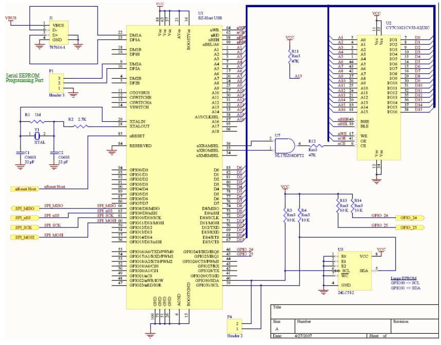 USB Flash Drive Controller Application Circuit Using SPI