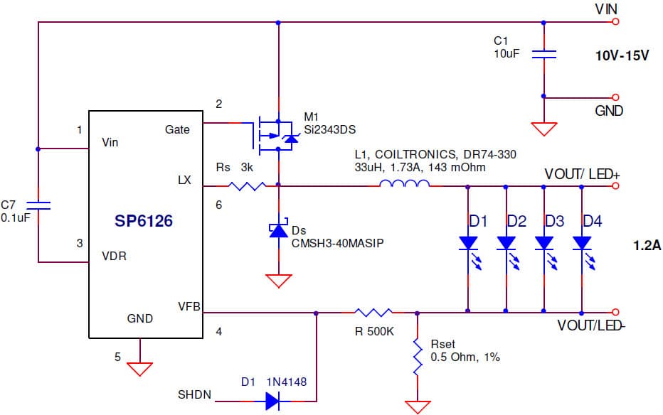 4-LEDs General LED Driver for Lighting