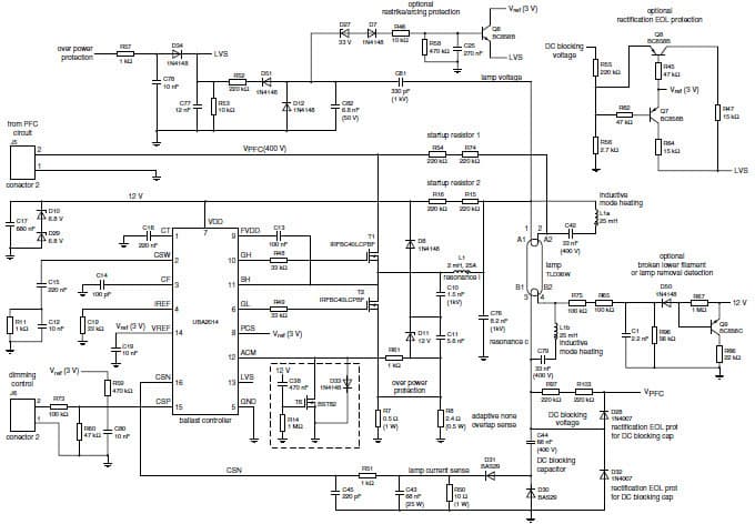 1-Lamp, 36W CFL and TL lamp Driver for Electronic Ballast