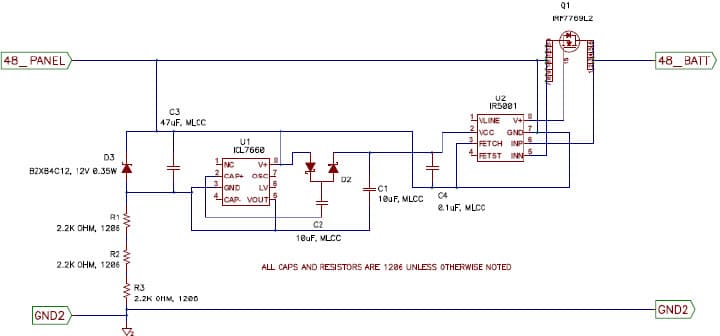 an-1163, Evaluation Board of IR5001 Active OR-ing Controller for solar panels and +48V applications