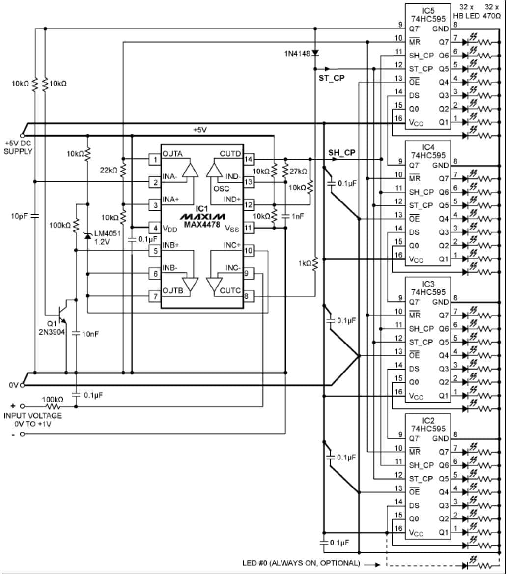 ICs Form Simple Thermometer-Style Voltage Indicator