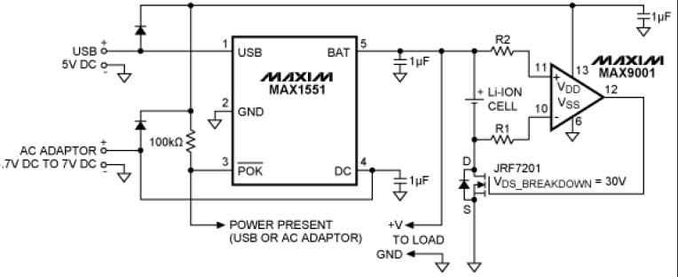 1-Cell, Lithium-Ion Battery Charger for Wireless